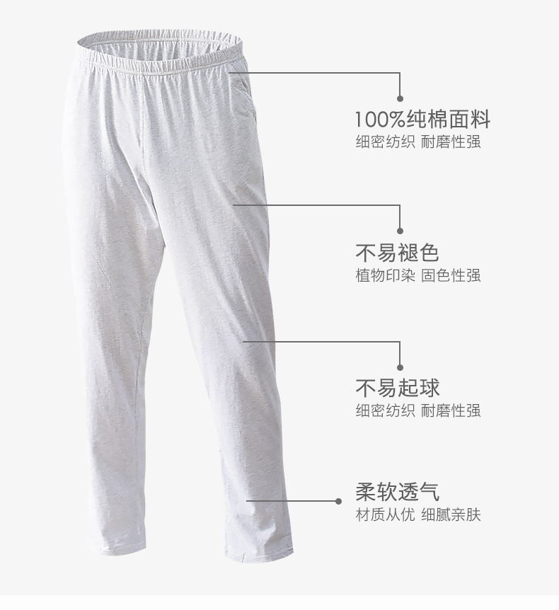 Mùa hè quần ngủ nam quần cotton lỏng cộng với phân bón XL quần nhà thông thường cotton nhà quần mỏng điều hòa quần quần jean ống rộng nam