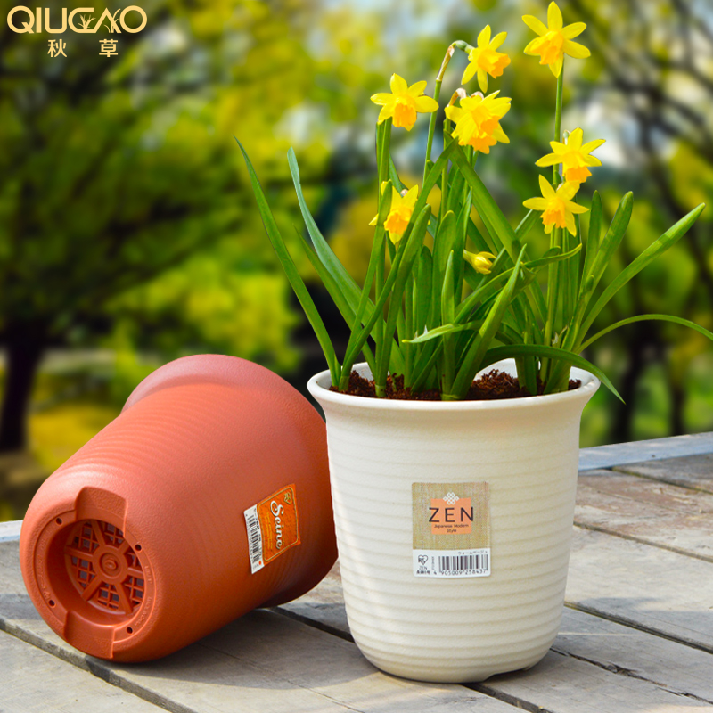 Flowerpot IRIS Balcony Flowerpot Resin Flowerpot ZEN SEINE Long Bowl Flowerpot No 5-10 Round basin