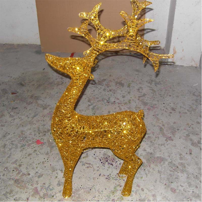 Golden Christmas deer Christmas decorations (in stock, the owner can not pay online)