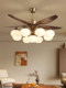 New Chinese-Style Atmospheric Mid-Century Chandelier, Artistic Retro Ceiling Fan Light, New Lighting Fixtures for Dining Room and Living Room, Large-Size Fan Light