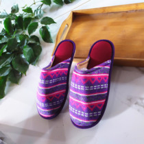 Winter indoor thick bottom warm couple non-slip mute floor cotton slippers confinement guest home slippers