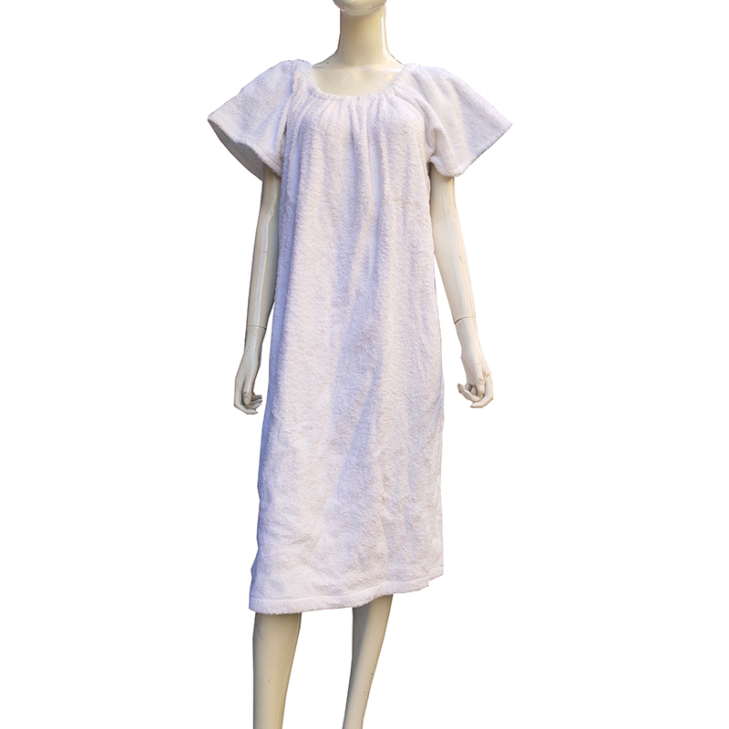 Women's Adult White Pure Cotton Bathrobe with Cuffs, Towel Robe, Beach Changing Robe, Surfing Bathrobe, Poncho Women's Adult White Pure Cotton Bathrobe with Cuffs, Towel Robe, Beach Changing Robe, Surfing Bathrobe, Poncho