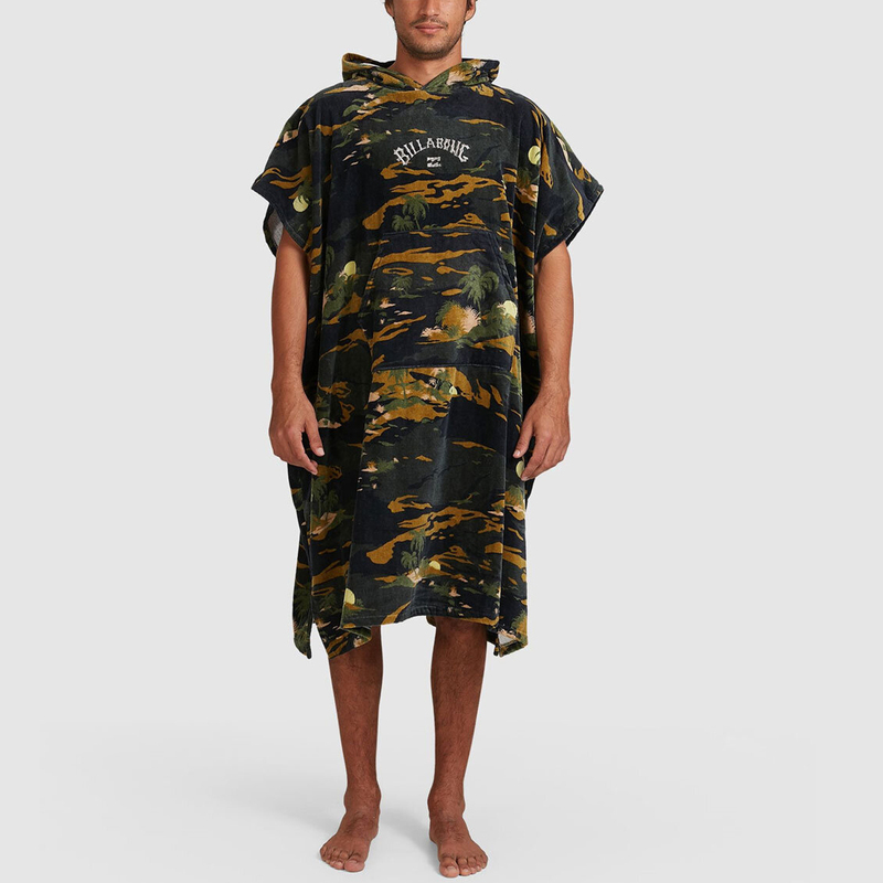 Billabong Adult and Children's Surfing Pure Cotton Beach Changing Towel Robe Hooded Bathrobe with Outer Pocket