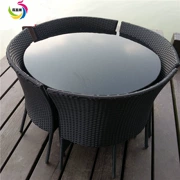 Vườn ngoài trời ban công wicker ghế năm mảnh sân vườn mây giả mây ăn ghế giải trí sân vườn cảnh quan bàn tròn - Nhà cung cấp đồ nội thất