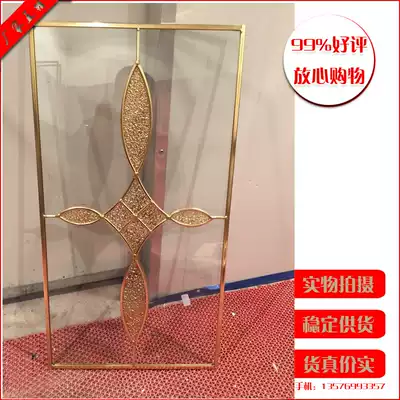Factory Direct sales of wood? Car wine cabinet bookcase hanging cabinet copper strip inlaid glass door Art glass door core 8 customized
