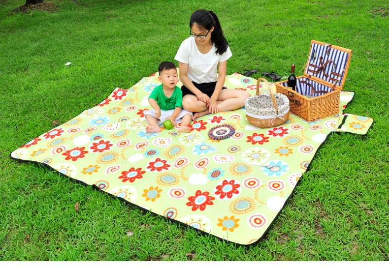 Nguyên thủy 200 * 200 dã ngoại ngoài trời mat bãi biển dày lên mở rộng đôi lều mat - Thảm chống ẩm / Mat / Gối thảm lót sàn cho bé