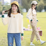 Осенний комбинезон, универсальные штаны, осенняя толстовка для школьников, в корейском стиле, свободный крой, для средней школы