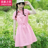 Приталенное платье, длинная летняя одежда, свежая юбка для школьников, длина миди