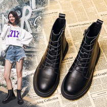The new pie Martin boots in the British wind 2021 new flat spring and autumn single boots increase the tide of short boots in