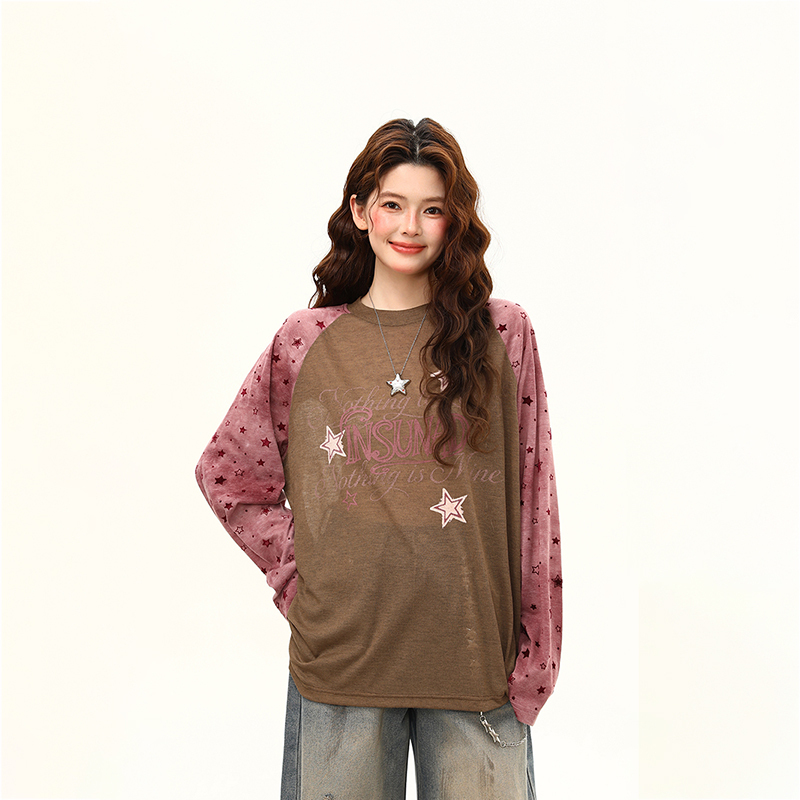 Wild Azi Summer Lightweight Semi-Sheer Lyocell Blouse Sheer Top Women's American Retro Color-Blocking Long-Sleeve Sun Protection Wild Azi Summer Lightweight Semi-Sheer Lyocell Blouse Sheer Top Women's American Retro Color-Blocking Long-Sleeve Sun Protection
