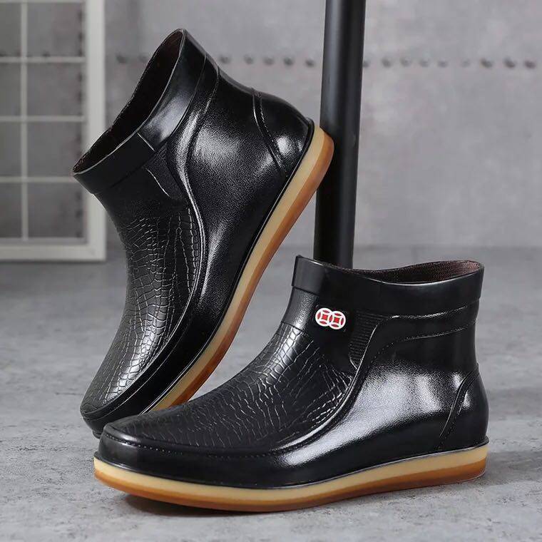 Shanghai Fashion Short Shoes Men Couple Low Help Shoes Female Spring and Summer Anti-Slide Wear Resistance Barrel Solid Working Fishing