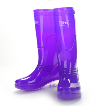 Huili rain shoes adult womens water shoes high-tube rain boots non-slip water boots four seasons rubber shoes work no-liner overshoes