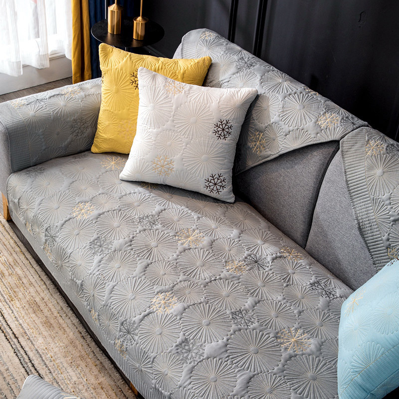 Modern Simple Sofa Cushion Fabric Four Seasons Universal Cotton Cushion Non-slip Simple Universal Sofa Cover Towel All Inclusive