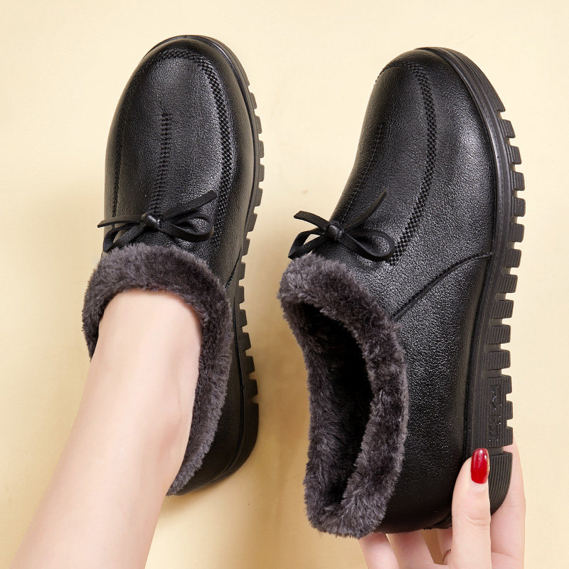 chinese dress ladies Amazon.com | LETCLOCOM Men's Leather Warm Fur Lined Slip On Snow Boots  Winter Hand Stitching Low Top Anti-Slip Outdoor Water Resistant Sneakers  Boots Lightweight Casual Walking Loafers Shoes (black,7) main image 0