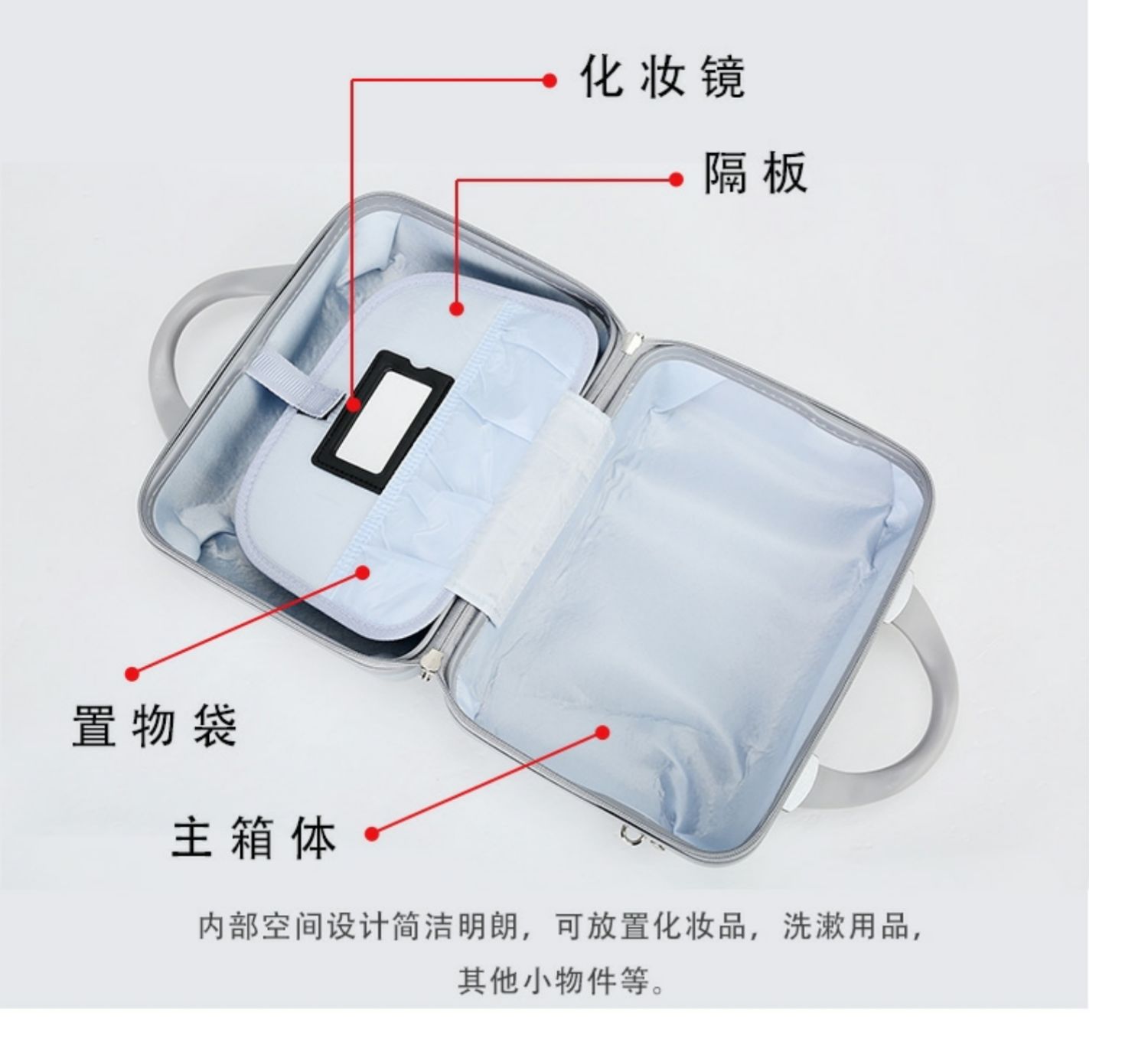 Trẻ em vali hộp học sinh xe đẩy trường hợp khung nhôm hộp du lịch nữ 20 inch vali hành lý khung mỹ phẩm 26 - Va li vali du lịch