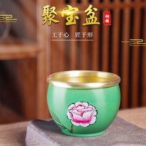 Brass Cornucopia Feng Shui Copper Cylinder Zhaicai Small Decoration Office Desktop Bowl Ashtray Home Crafts