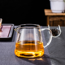 Glass Road Cup transparent male cup thickened heat-resistant Kung Fu Tea Cup household Tea Sea high-grade tea set tea divider