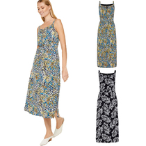 Eurocode Ladies DeC Summer harness printed one-piece dress tightness to close the waist side open fork