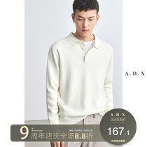 Spring and autumn new Joker polo shirt men long sleeve trend casual mens Tide brand loose solid color base shirt