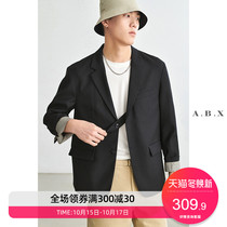 Autumn black suit men casual loose single west Korean trend handsome suit suit suit suit mens casual jacket