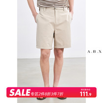 Summer new pure cotton casual shorts male outside wearing loose trend 50% pants for mens summer 5 in pants thin