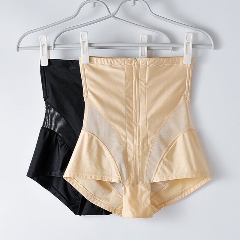Tummy control pants women's postpartum shaping waist tight belly strong buttock lifting body sculpting zipper beauty underwear summer thin section