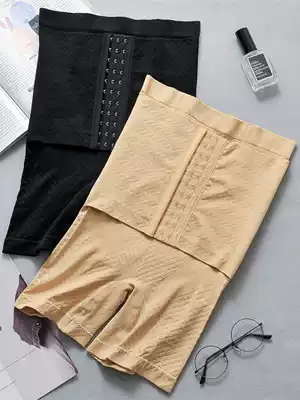 Breasted high-waisted belly pants waist-lifting belly pants without curling flat-angle slender leg postpartum shaping underwear