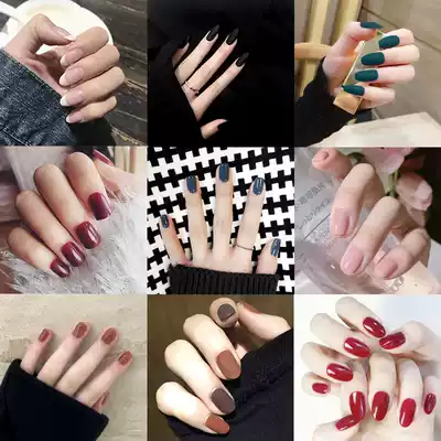 White manicure fake nails can be taken with nail pieces finished European and American frosted nails self-adhesive nail stickers