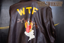 Kustom China hand-painted Kanban American locomotive leather clothing back painting retro signboard customization