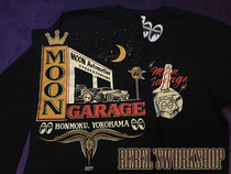 Spot Mooneyes Automotive Garage black long sleeve T-shirt