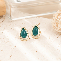 Water Drop Earrings Small Temperament Brief Ear Nail Ear Pin 100 Hitch Geometric Regussen Mosquito Coil Pan Without Ear Clip