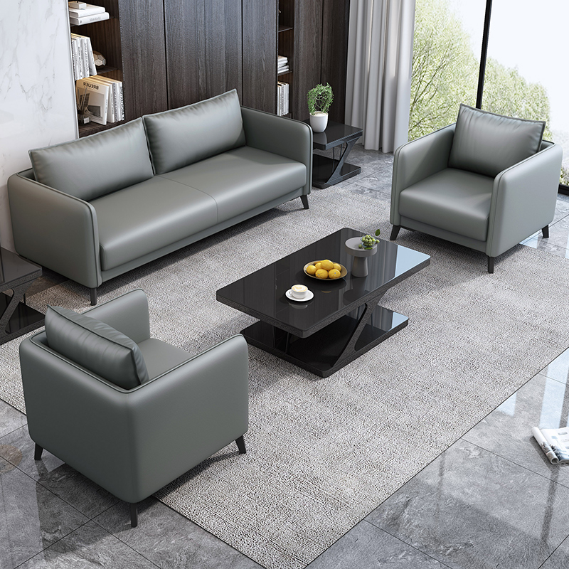 Office Sofa Brief Modern Meeting Guest Area Talks Trio Hospitality Business Casual Office Sofa Tea Table Combinations