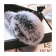 Leather gloves women's winter cute Korean version of sheepskin real rabbit fur plus velvet thickened to keep warm and cold-proof riding touch screen driving thin