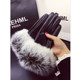 Genuine Leather Gloves for Women, Winter Cute Korean Style, Sheepskin with Real Rabbit Fur, Fleece-Lined, Thickened, Warm, Cold-Resistant, Suitable for Cycling, Touchscreen, Driving, Thin
