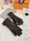 New Style Genuine Sheepskin Gloves for Women, Winter Fleece-Lined, Warm for Driving, Touchscreen-Compatible, Windproof, Suitable for Outdoor Motorcycle Riding in Spring and Autumn