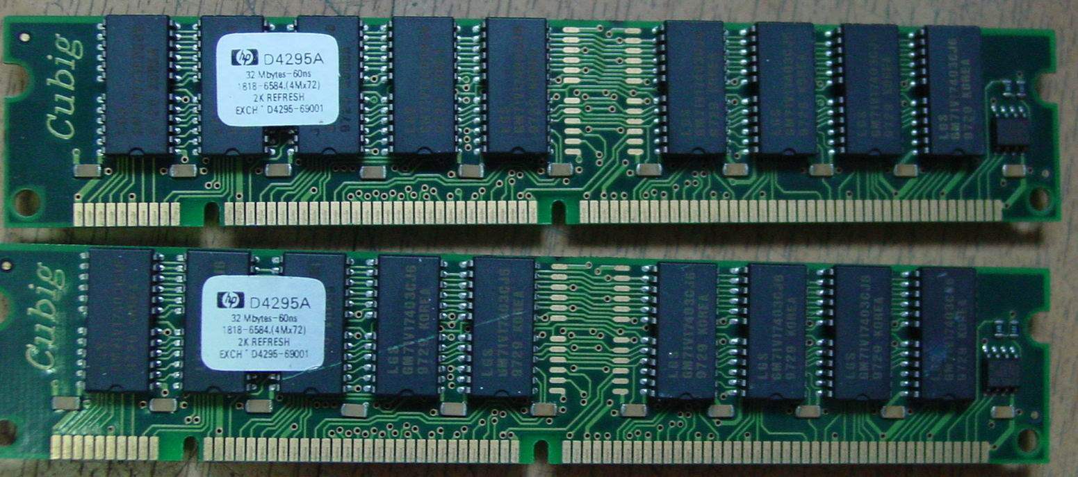 Server Memory EDO 168 Line 32M HP D4295A Original Dismantling Machine 