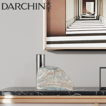 Creative stainless steel imitation stone resin ornaments modern home vase vase drying flower living room TV cabinet decorations