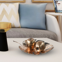 Light luxury sample room decorated metal fruit plate home living room tea designer creative gold desktop layout