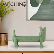 Personality Creativity Small Pendulum Pieces Abstract Crocodile Elements Green Silence Wind Home Room Fun Desktop Soft Decorations