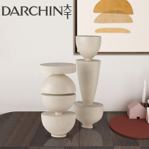 Modern geometric creative splicing decorative ornaments high-end home inn B&B hotel wabi-sabi soft decoration