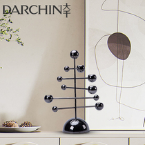 Black stainless steel creative ornaments modern home accessories hotel living room TV cabinet fashion personality soft decorations