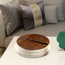 Large thousand luxury modern marble plate wooden decoration disk with decoration disk sample room room reception disc