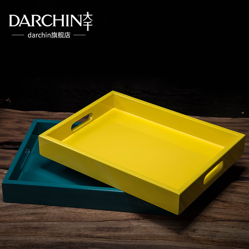 Nordic Fashion Creative Monochrome Living Room Tea Table Decorations Hem modern wooded rectangular small depository