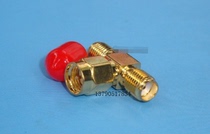 High frequency SMA-JKK adapter SMAT type head SMA one male (inner needle) Two female inner hole SMA three-way T head