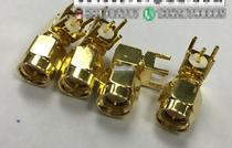 High frequency SMA-JWE horizontal welding plate DIY coaxial connector SMA male inner screw inner needle 90 degree four leg elbow