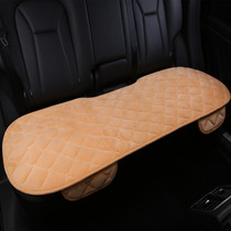 Short plush car seat cushion rear three-person integrated long strip winter warm heating without backrest car seat cushion