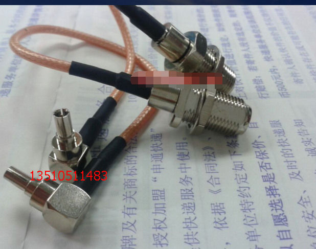 Radio Frequency 4G signal CRC9 turn F jumper HF CRC9-JW TV-KY on network card Teflon 3G 4G feeder