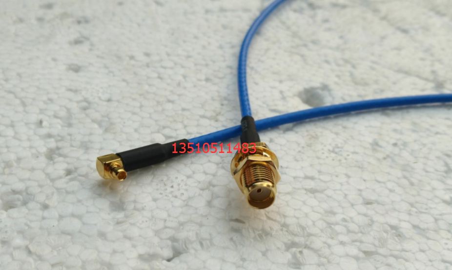 SMA MMCX-KJW blue RG316 RF jumper high-frequency SMA female to MMCX bend male AP network feeder