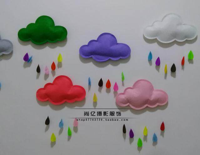 New children Photographic clothing Props Real Scenery Decorative Props Pendant White Cloud Cloud Dub Art Cloud Color Special Price