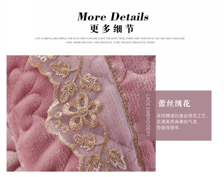 Nằm xuống giường váy dày phương pháp denim khăn trải giường bông pha lê ren nhung đôi tay áo bảo vệ 4 bộ Simmons - Trang bị tấm ga chun bọc giường spa
